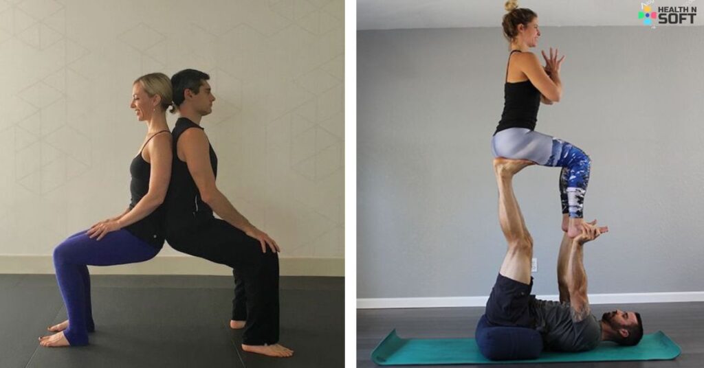 yoga poses for 2 friends